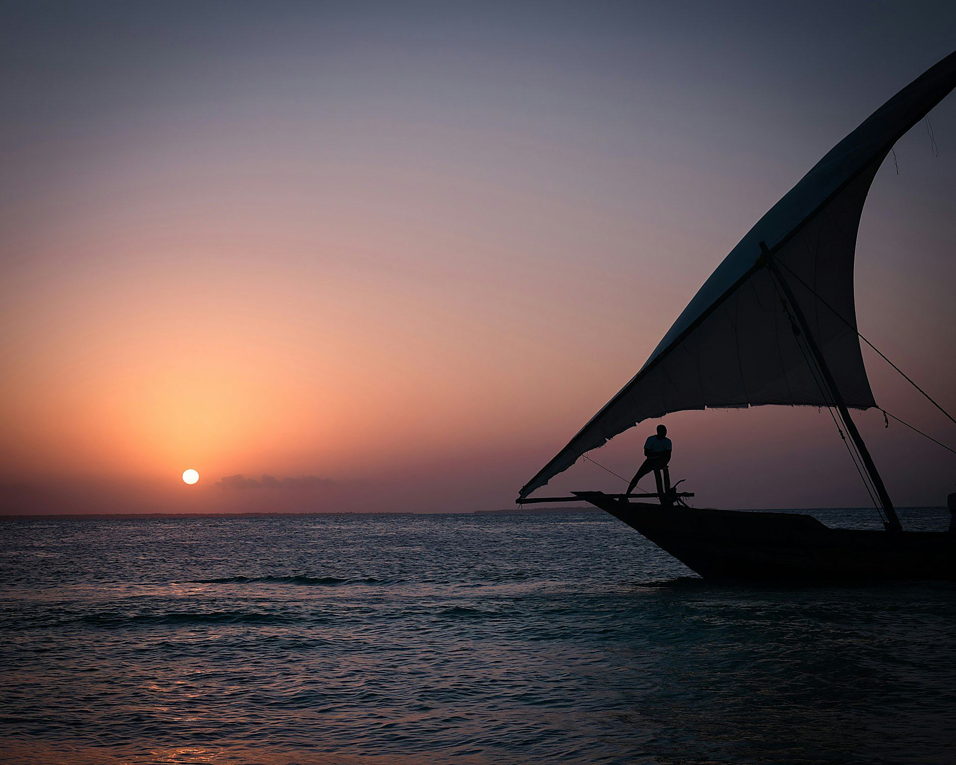 Beach wedding couple photographed at sunset in Zanzibar